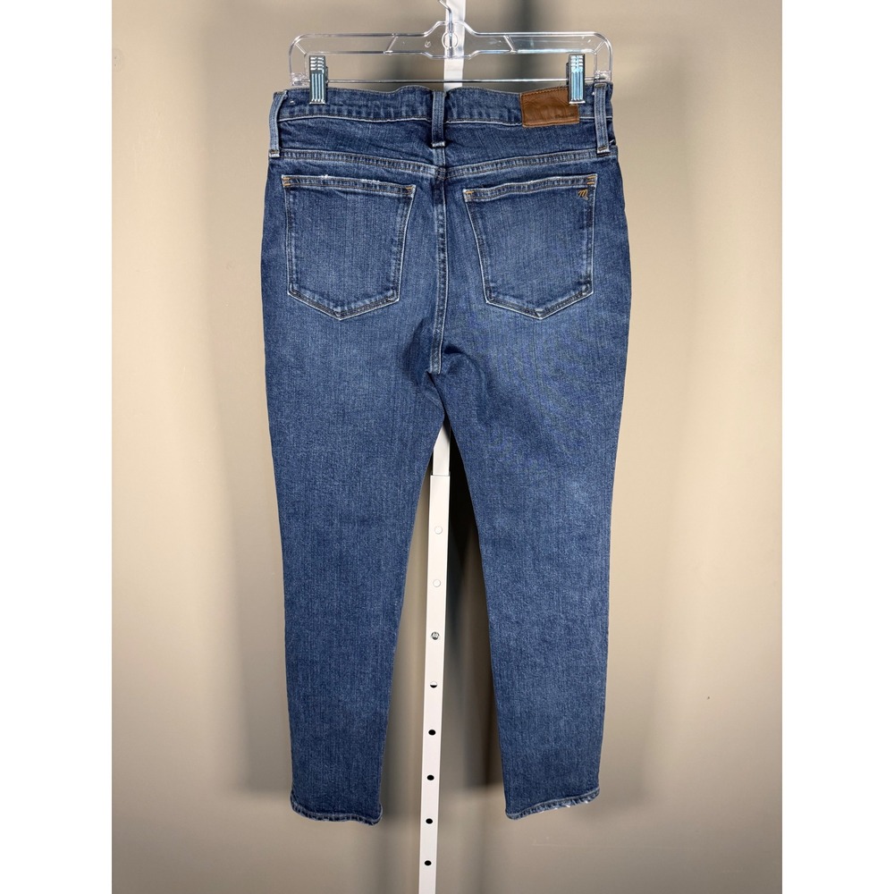 Madewell Boy Straight Jeans Size 27 High Rise Medium Wash Cropped Denim - Picture 3 of 6